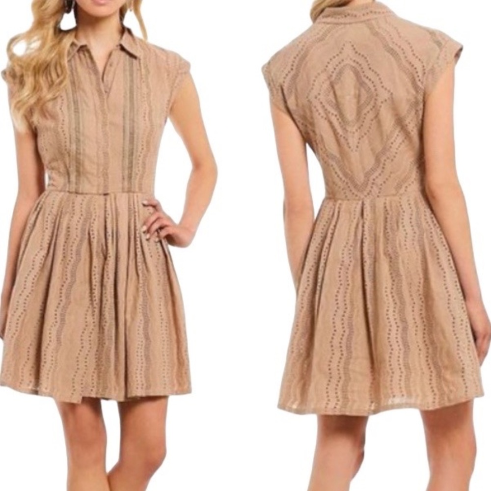 A LOVES A Eyelet Lace Fit & Flare Preppy Vintage Aesthetic Summer Dress size M
